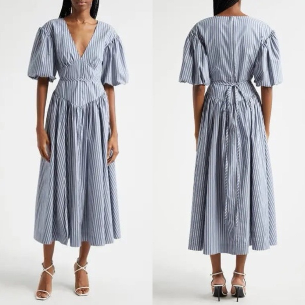 Cinq a sept Sabrina Stripe Stassie Cotton
Blend Shirtdress NWT
